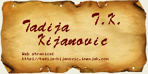 Tadija Kijanović vizit kartica